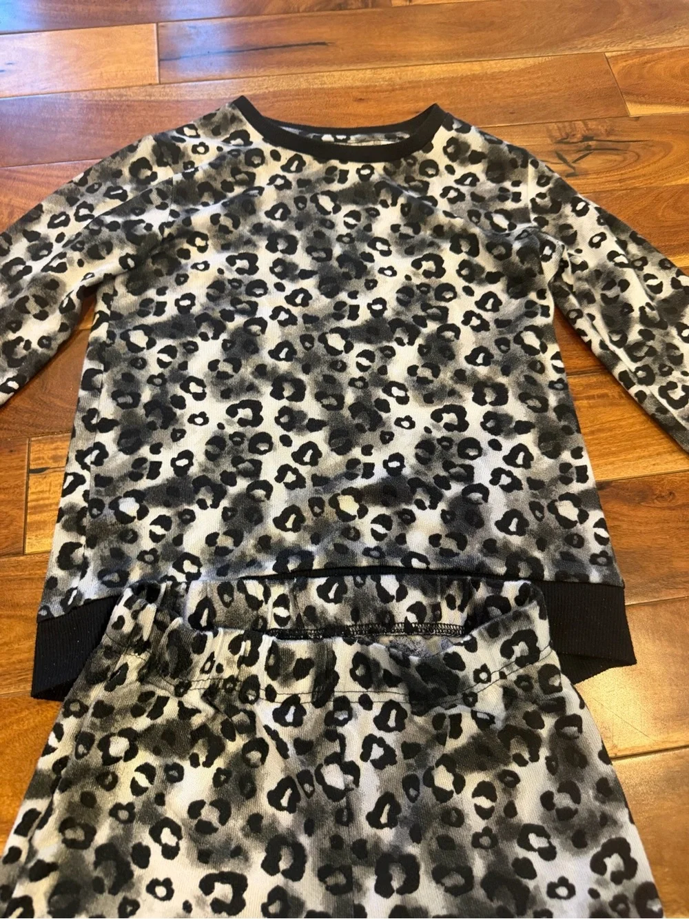 Sleep on It Leopard Print Kids Pajama Set - Long Sleeve Top & Jogger Pants